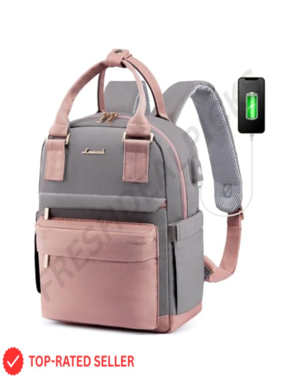 Mini Waterproof Backpack Purse with USB Port, Cute Bookbag for College School